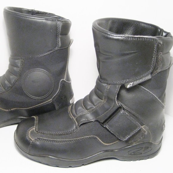 Women's ALPINESTARS Motorcycle Motorbike Riding Boots Black Sz 38/ 7.5 US - EUC! - Picture 4 of 10